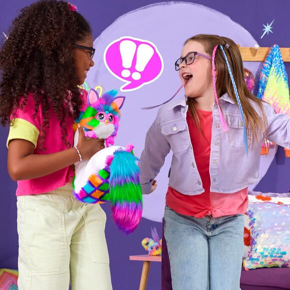 Furby DJ Interactive Toy Neon Star Plush Kids 6 Plus Music Lights Motion - Picture 10 of 13